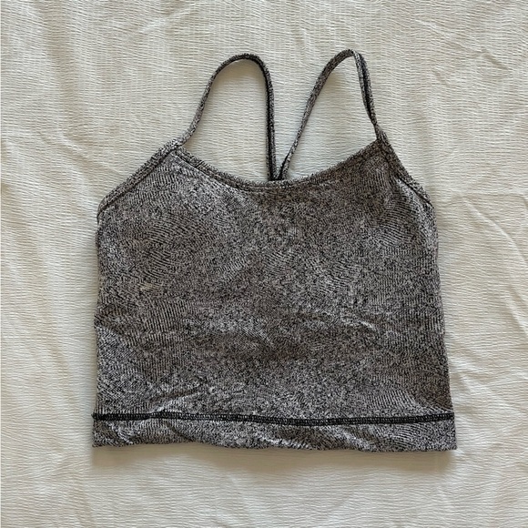 lululemon athletica Tops - Lululemon Black and White Racer Back Cropped Tank